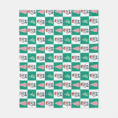 かわいいペンギンサンタメリークリスマスツリーパーティー フリースブランケット (正面)