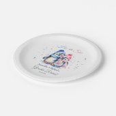 かわいいペンギンジェンダーが冬の秋を明かす ペーパープレート (アングル)