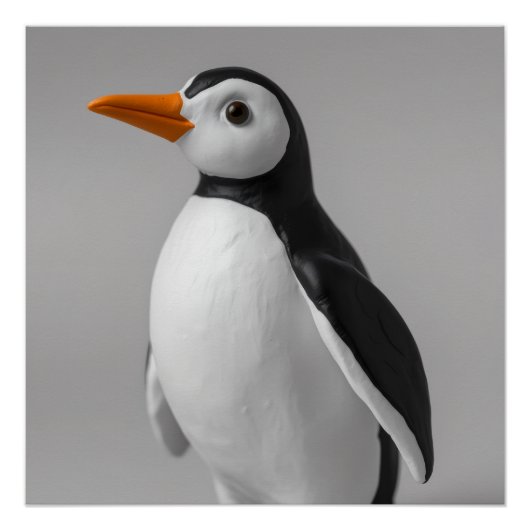 かわいいペンギンデザイン - 愛らしい冬の動物 ポスター (正面)