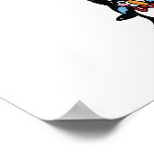 かわいいペンギントテムスタック ポスター (角)