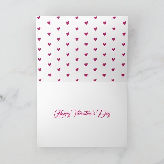 かわいいペンギンハートバレンタインデーのカード シーズンカード (内部)