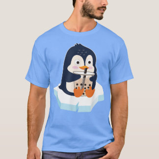 かわいいペンギンバブルティーボバティーキュートペンギン Tシャツ