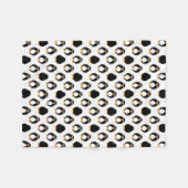 かわいいペンギンパターン フリースブランケット (正面(横))