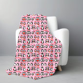 かわいいペンギンパーソナライズされたの名前の愛 フリースブランケット