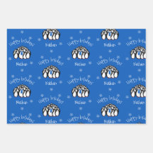 かわいいペンギンパーソナライズされたクリスマス