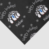 かわいいペンギンパーソナライズされたクリスマス 薄葉紙 (詳細)