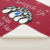 かわいいペンギンパーソナライズされたファミリー シェルパブランケット (3/4)