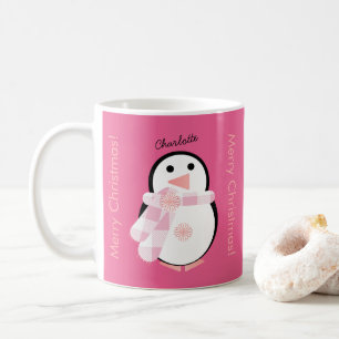 かわいいペンギンパーソナライズされたメリークリスマス コーヒーマグカップ