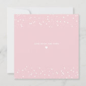 かわいいペンギンピンクガールバレンタインデーのカード カード (裏面)