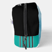 かわいいペンギンブラックとティール(緑がかった色)水彩旅行 ドップキット (右)