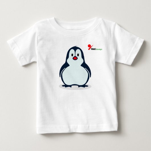 かわいいペンギンベビーTシャツ ベビーTシャツ (正面)