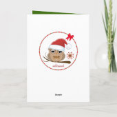 かわいいペンギンメリークリスマス文字カード シーズンカード (裏面)