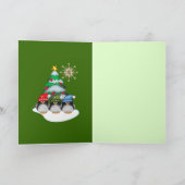 かわいいペンギンメリークリスマス文字カード シーズンカード (内部)