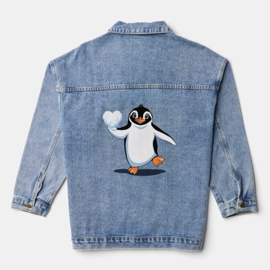 かわいいペンギンラバー デニムジャケット (裏面)