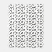 かわいいペンギンルーン動物群 フリースブランケット (正面)