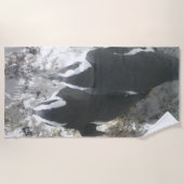 かわいいペンギン二頭ビーチタオル ビーチタオル (正面)