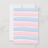 かわいいペンギン冬の動物ジェンダーがパーティー サンキューカード (裏面)