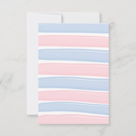 かわいいペンギン冬の動物ジェンダーがパーティー サンキューカード (裏面)