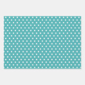 かわいいペンギン冬の漫画の青 ラッピングペーパーシート (正面2)