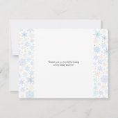 かわいいペンギン冬の赤ちゃんシャワーサンキューカード サンキューカード (裏面)