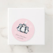 かわいいペンギン冬の赤ちゃんシャワー フェイバータグ (インサイチュ)