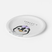 かわいいペンギン冬の赤ちゃんシャワー ペーパープレート (アングル)