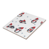 かわいいペンギン冬の鳥の北極動物の子供 タイル (側面)