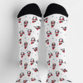 かわいいペンギン冬の鳥の北極動物 ソックス (上部)