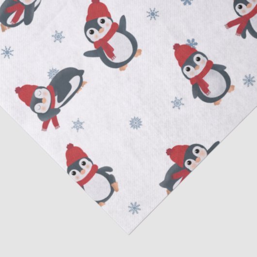 かわいいペンギン冬の鳥の北極動物 薄葉紙 (詳細)