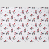 かわいいペンギン冬の鳥の北極動物 薄葉紙 (正面)