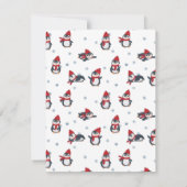 かわいいペンギン冬の鳥アルクティッククリスマス ノートカード (裏面)