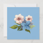 かわいいペンギン名バイリンガル文字スペインの-Eng 招待状 (裏面)