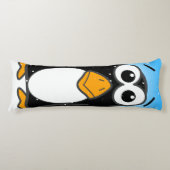 かわいいペンギン図解入りの、写真付きのマンガブルー ボディピロー (正面)