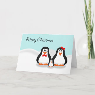 かわいいペンギン家族のクリスマスカード シーズンカード