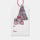 かわいいペンギン家族クリスマスギフトタグ ギフトタグ (裏面)