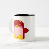 かわいいペンギン悪魔ハロウィン ツートーンマグカップ (正面左)