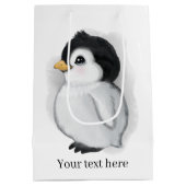 かわいいペンギン愛好家パーティー ミディアムペーパーバッグ (裏面)