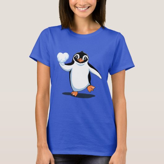 かわいいペンギン愛好家 Tシャツ (正面)