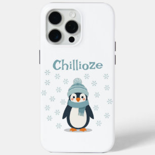 かわいいペンギン携帯ケース – かわいい冬のカバー iPhone 15 PRO MAXケース