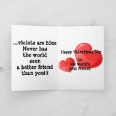 かわいいペンギン最高のフレンドバレンタインのグリーティングカード シーズンカード (内部)