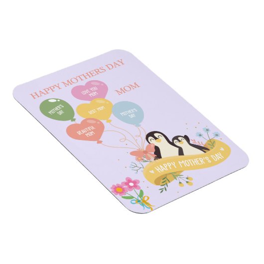 かわいいペンギン母の日 マグネット (右側)