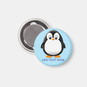 かわいいペンギン漫画カスタム冬 マグネット (正面/裏面)