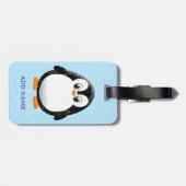 かわいいペンギン漫画カスタム冬 ラゲッジタグ (裏面横)