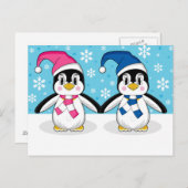 かわいいペンギン葉書き2 ポストカード (正面/裏面)