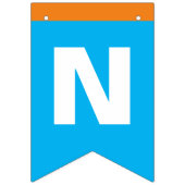 かわいいペンギン誕生日バンティングフラグ/バナー バンティングフラッグ (第2の旗)