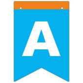 かわいいペンギン誕生日バンティングフラグ/バナー バンティングフラッグ (第1の旗)