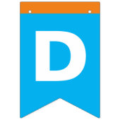 かわいいペンギン誕生日バンティングフラグ/バナー バンティングフラッグ (第3の旗)