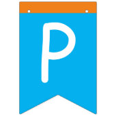 かわいいペンギン誕生日バンティングフラグ/バナー バンティングフラッグ (第3の旗)