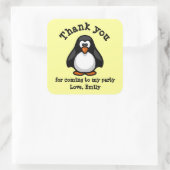 かわいいペンギン誕生日パーティーありがとう スクエアシール (バッグ)