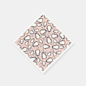 かわいいペンギン赤ちゃんシャワーピンクの少女 スタンダードカクテルナプキン (角)